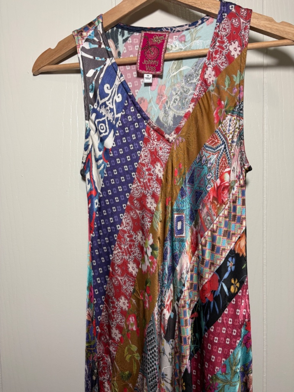 JOHNNY WAS TREBLE BIAS DRESS XS - Picture 4 of 10